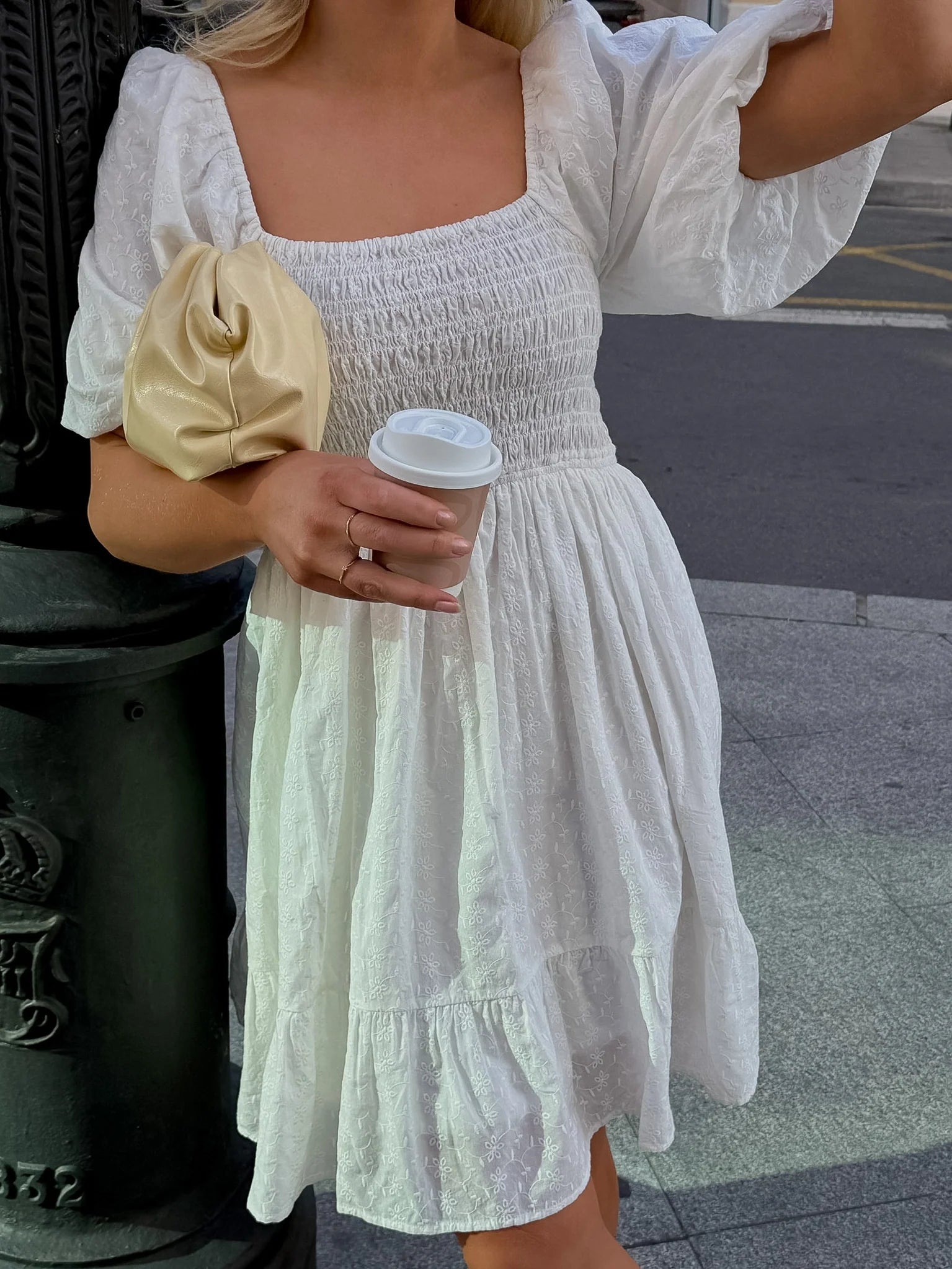 AWJULIE Short Dress - Snow White